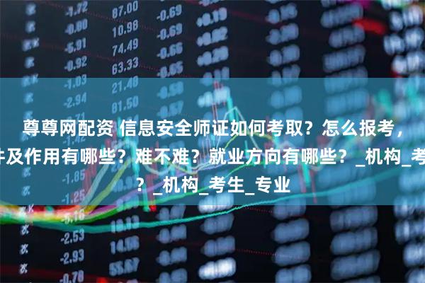 尊尊网配资 信息安全师证如何考取？怎么报考，报考条件及作用有哪些？难不难？就业方向有哪些？_机构_考生_专业