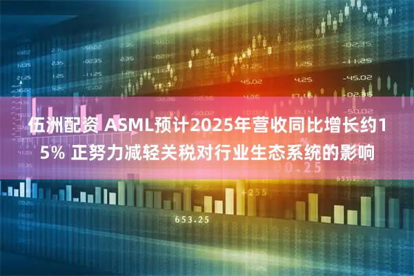 伍洲配资 ASML预计2025年营收同比增长约15% 正努力减轻关税对行业生态系统的影响